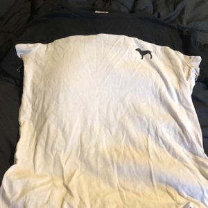 PINK black and white tee